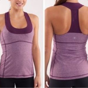 Lululemon scoop neck tank - heathered purple.